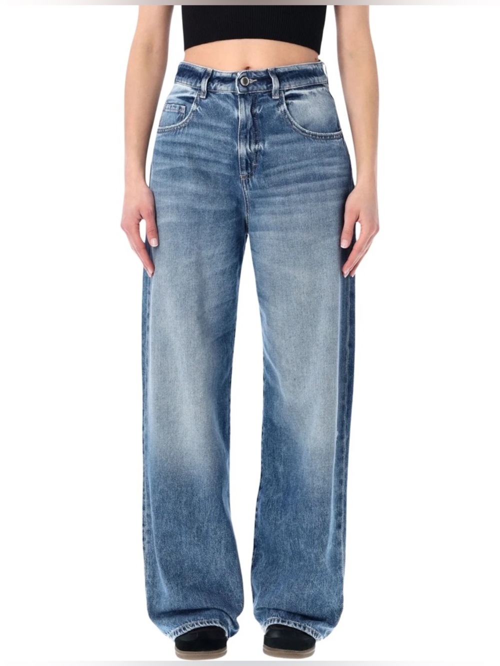 ICON DENIM REVOLVE Poppy Jeans Wide Leg Misty Blue Size 27 NWT